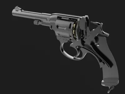 Nagant M-1895 Low-poly 3D model