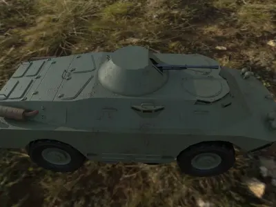 BRDM-2 armoured vehicle for world of tanks Low-poly 3D model