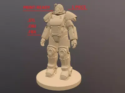 FALLOUT T-51 POWER ARMOR SCULPTURE 3D model