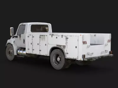 International MV Service Truck Rusted 3D model