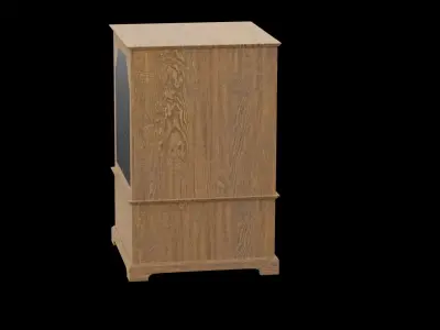 Old Vintage TV Working Low-poly 3D model