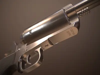 45-70 Govt Big Frame Revolver Low-poly 3D model