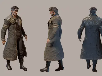 Post-Apocalyptic Survivor  Game Ready Character  Low-poly 3D model