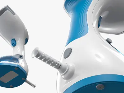 Portable Fabric Steamer with Water Tank Blue 3D model