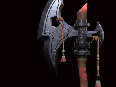 Stylized Axe game Asset Low-poly 3D model