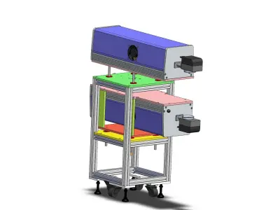 Coaxial cable stripping machine 3D model