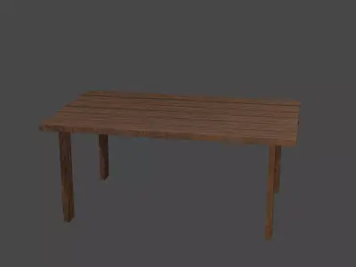 Table Low-poly 3D model 15