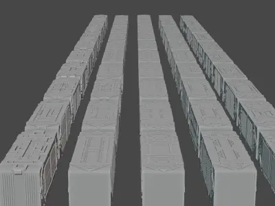 scifi container kit 3D model