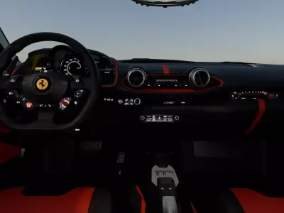 Ferrari 812 Competizione 2021 High Detail Game Ready Cinematic Low-poly 3D model