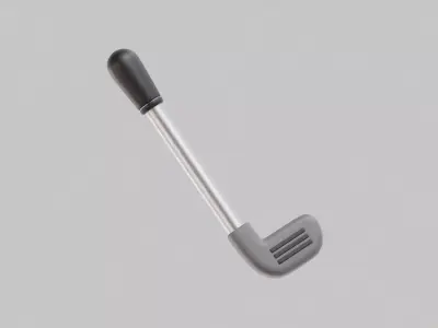 Cartoon Golf Club Low-poly 3D model