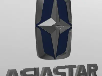 asiastar logo 3D model
