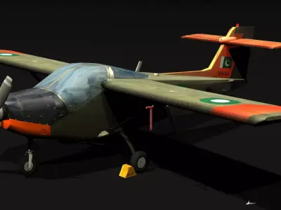 Super Mushshak MFI-17 Low-poly 3D model