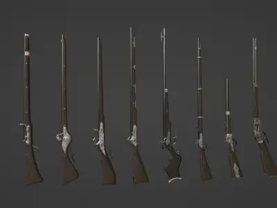 Old Rifle Collection 3D Model Pack