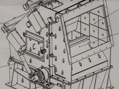 Body of the impact crusher 1300 - Sketch 3D model
