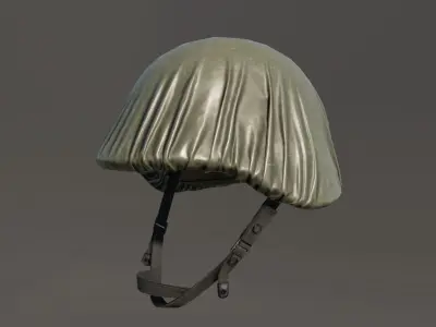 US helmet rain cover Low-poly 3D model