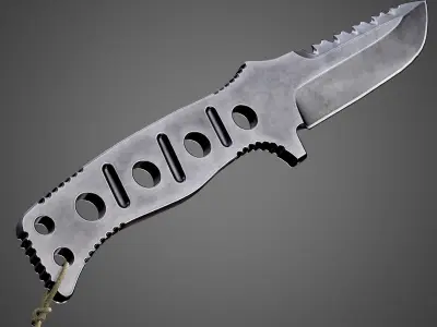 Benchmade 375 BK Tactical Knife AAA PBR Game Ready Melee Asset Low-poly 3D model