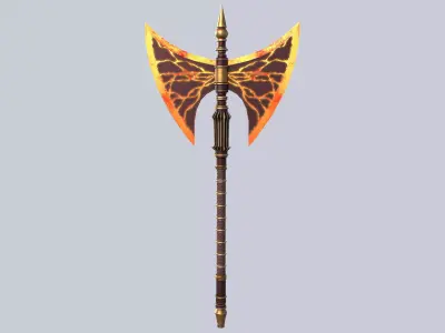 Ember axe Low-poly 3D model