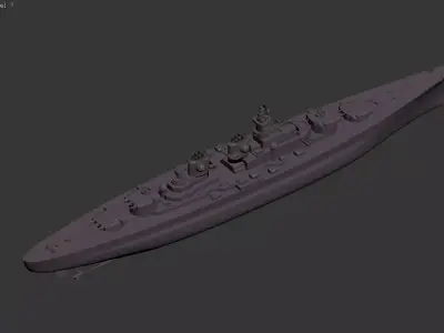 3D model of a battleship 3D model