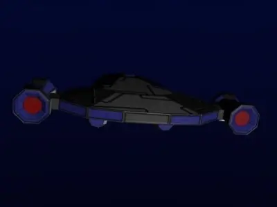 spaceship fighter Free low-poly 3D model