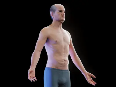 Human Complete Anatomy Elder Male 3D model