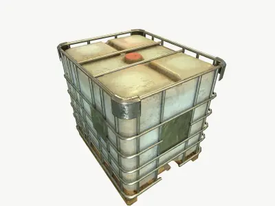 water container 1000L Low-poly 3D model