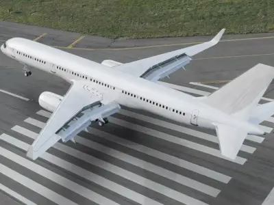 Boeing 757-200 Animated Realistic Jet Airliner Plane 3D model 3D model