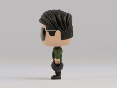  Pete Maverick Mitchell funko pop from the movie top gun 3D print model
