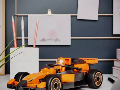 Formula Racing Car Toy Low Poly 3D Model Low-poly 3D model