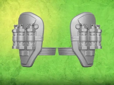 Deathrider Shoulder Armor 3D printable files for Action Figures 3D print model