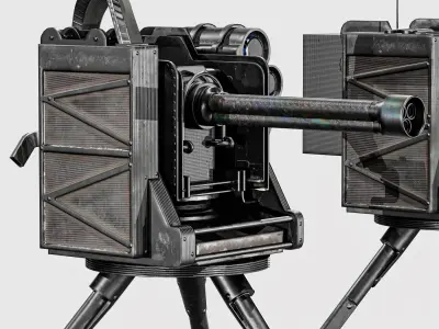 Defense Weapon Systems Low-poly 3D model