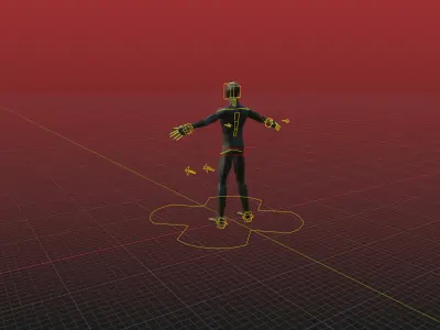 Alien guard skinny 3D model