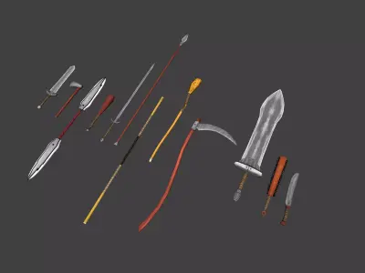 Weapons Initial Set 3D model