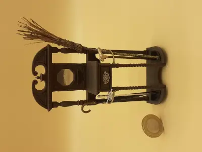 Dolls House Victorian Hallway Umbrella and Stick Stand  3D Model Pack