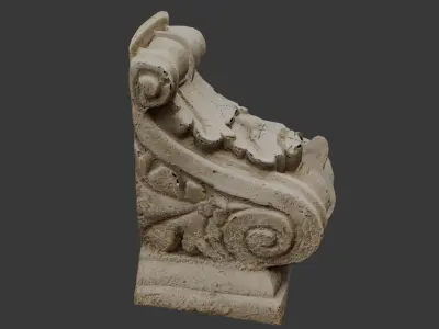 Antique Stone Corbel 3D Scan Low-poly 3D model