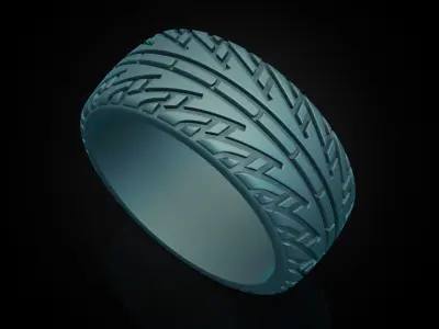 Car tires ring protector version 2 3D print model