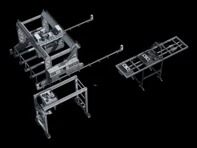 Port equipment crane gantry crane 3D model purchase