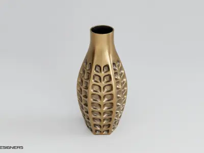 Geometric Leaf Vase - Antique Vase  3D model
