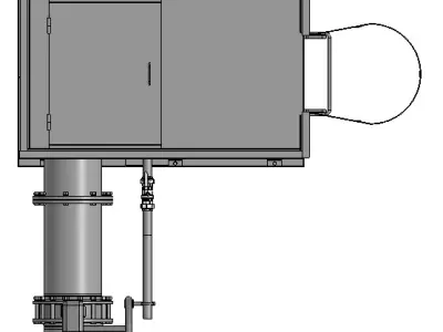 Water tank volume 5000L 3D model