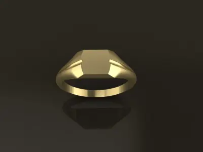 Dainty Thin Signet Antique Style 1 Round Mix Size 3D print model purchase