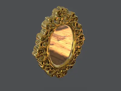 MIRROR gold ornate 3D model