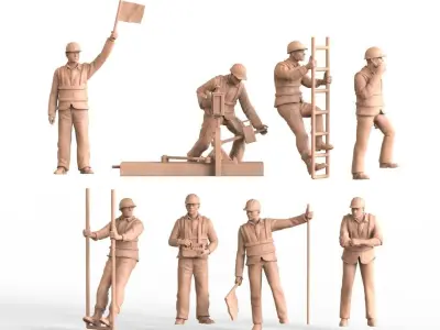 staff railroad 3D print model shop
