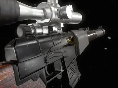 VSS Vintorez Low-poly 3D model purchase