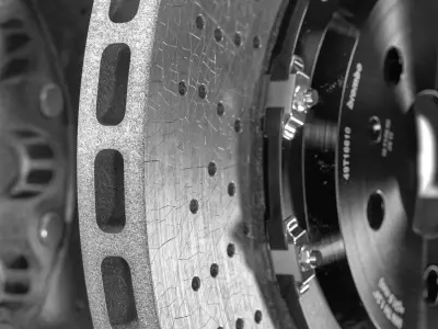 Ceramic Brakes with Cracks 3D model