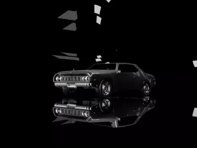 Stylized Vintage Muscle Car 3D model