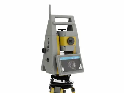 Theodolite Total Station and Tripod 3D Model Pack