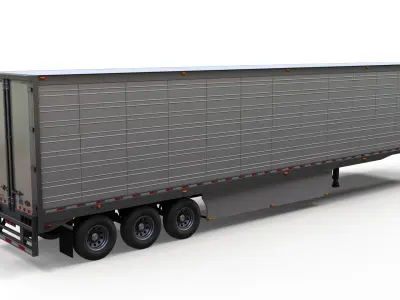 Refrigerated Trailer Low-poly 3D model