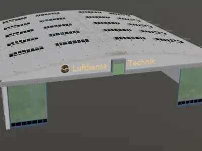 Stuttgart airport part Low-poly 3D model by underaegis