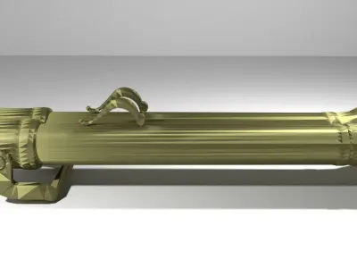 Cannon - Malay Double Barrel aka Belalai Gajah 3D model