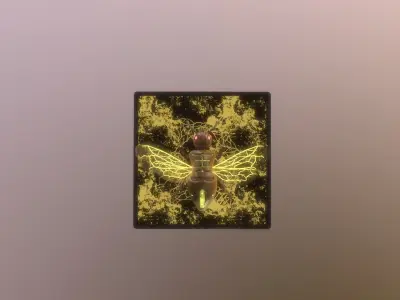 Robotic Bee Low-poly 3D model