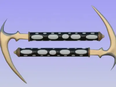  Shadowfang Blades Low-poly 3D model